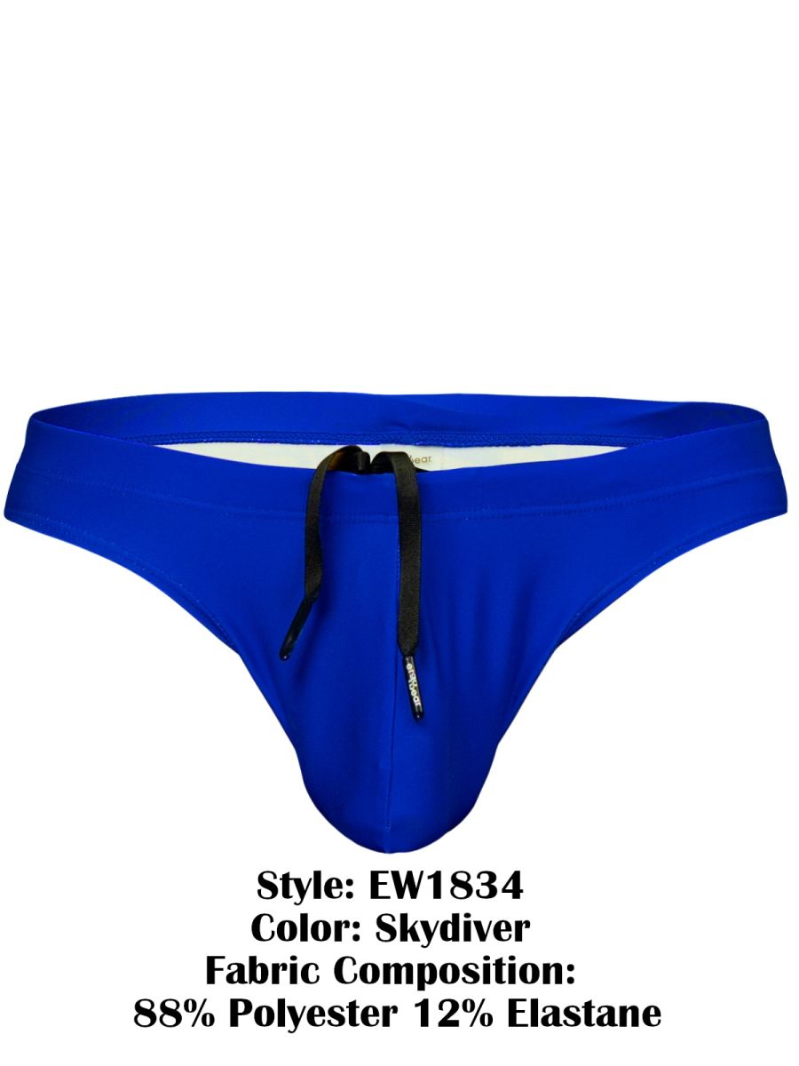 ErgoWear EW1834 Bold 4-Way Stretch Male Swim Thong Electric Blue