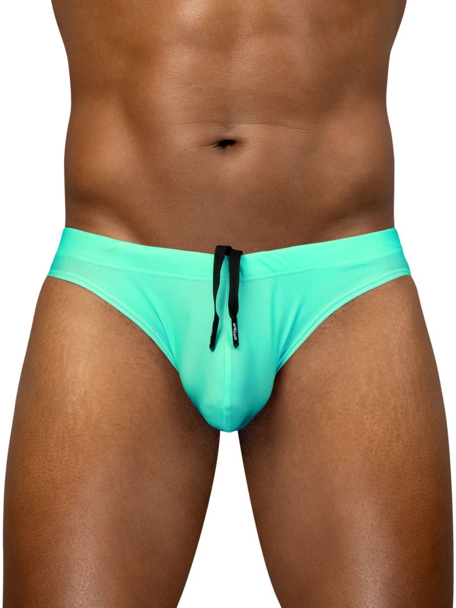 ErgoWear EW1836 Vibrant Mint 4-Way Male Stretch Swim Thong Aqua