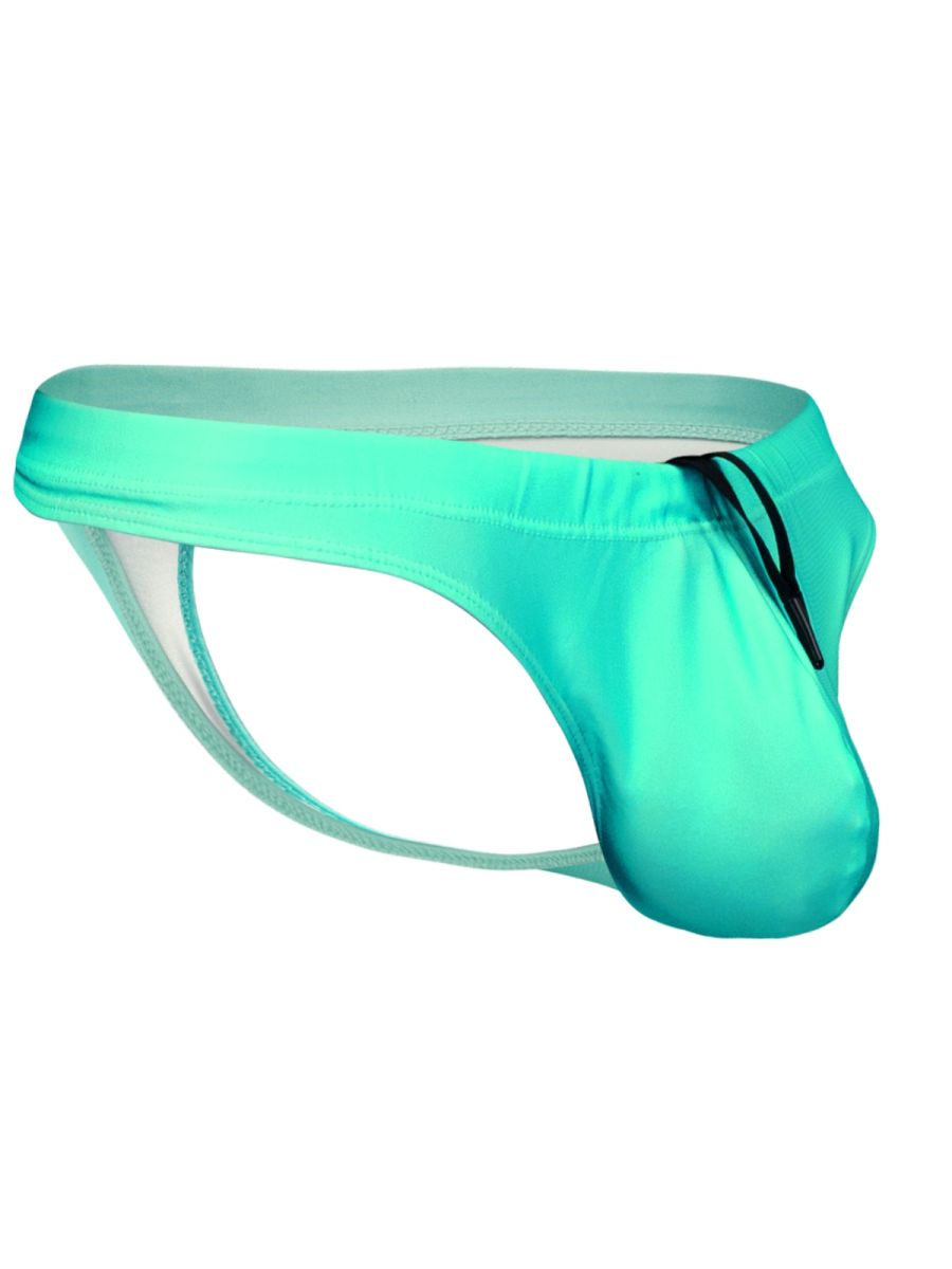ErgoWear EW1836 Vibrant Mint 4-Way Male Stretch Swim Thong Aqua