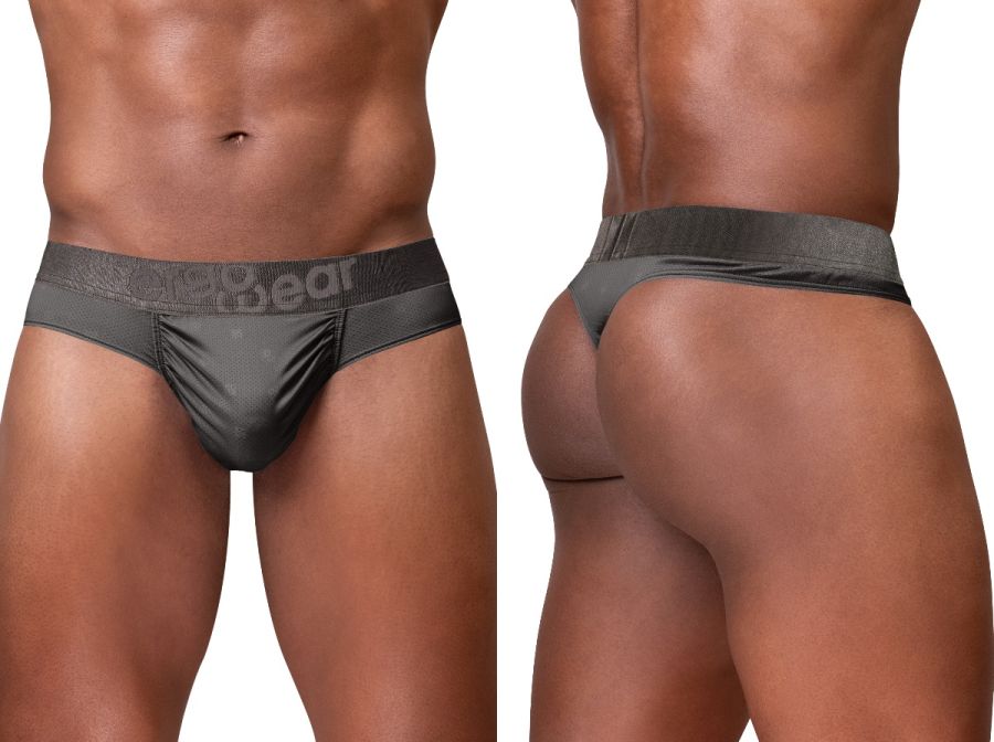 ErgoWear EW1841 FEEL SE Mens Comfort & Athletic Support Thongs Dark Gray Plus Sizes