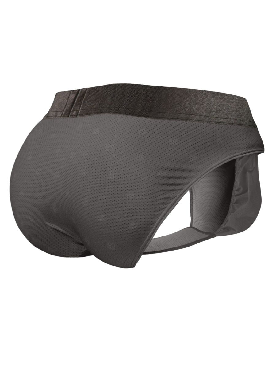 ErgoWear EW1842 FEEL SE Comfort & Athletic Support Briefs Dark Gray Plus Sizes