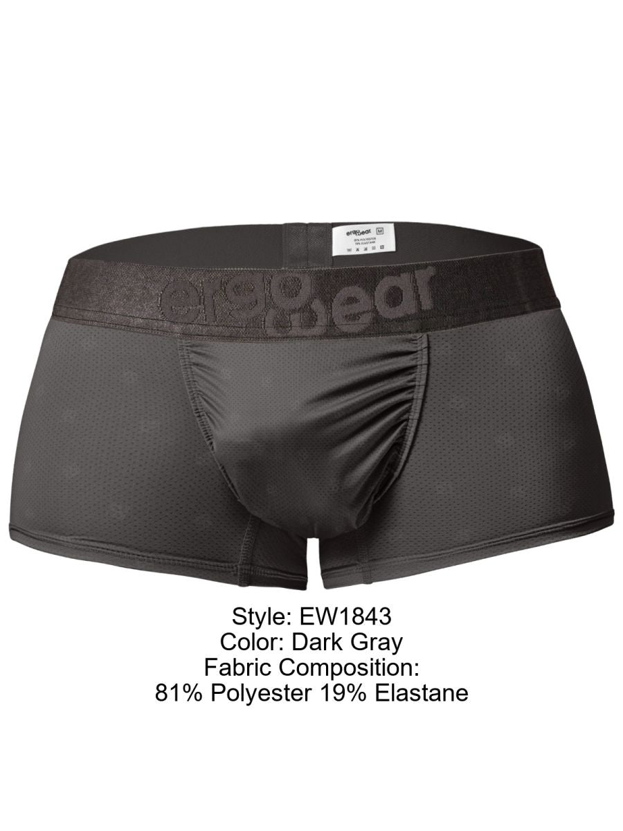 ErgoWear EW1843 FEEL SE Comfort & Athletic Support Trunks Dark Gray