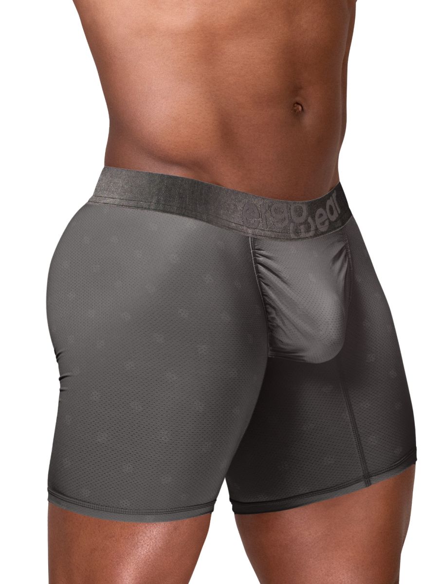 ErgoWear EW1844 FEEL SE Mens Comfort & Athletic Support Boxer Briefs Dark Gray