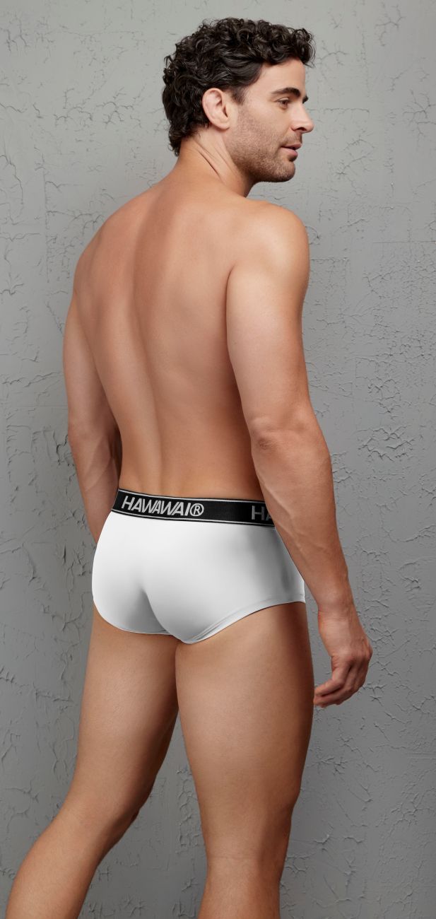 HAWAIR 41961 Mens Maximum Comfort Microfiber Briefs White