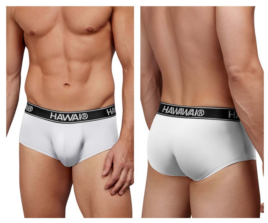 HAWAIR 41961 Mens Maximum Comfort Microfiber Briefs White