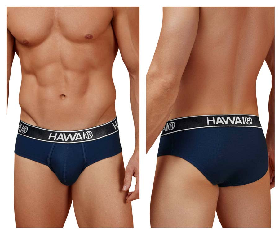 HAWAIR 41962 Cotton Blend Male Comfortable Briefs Dark Blue