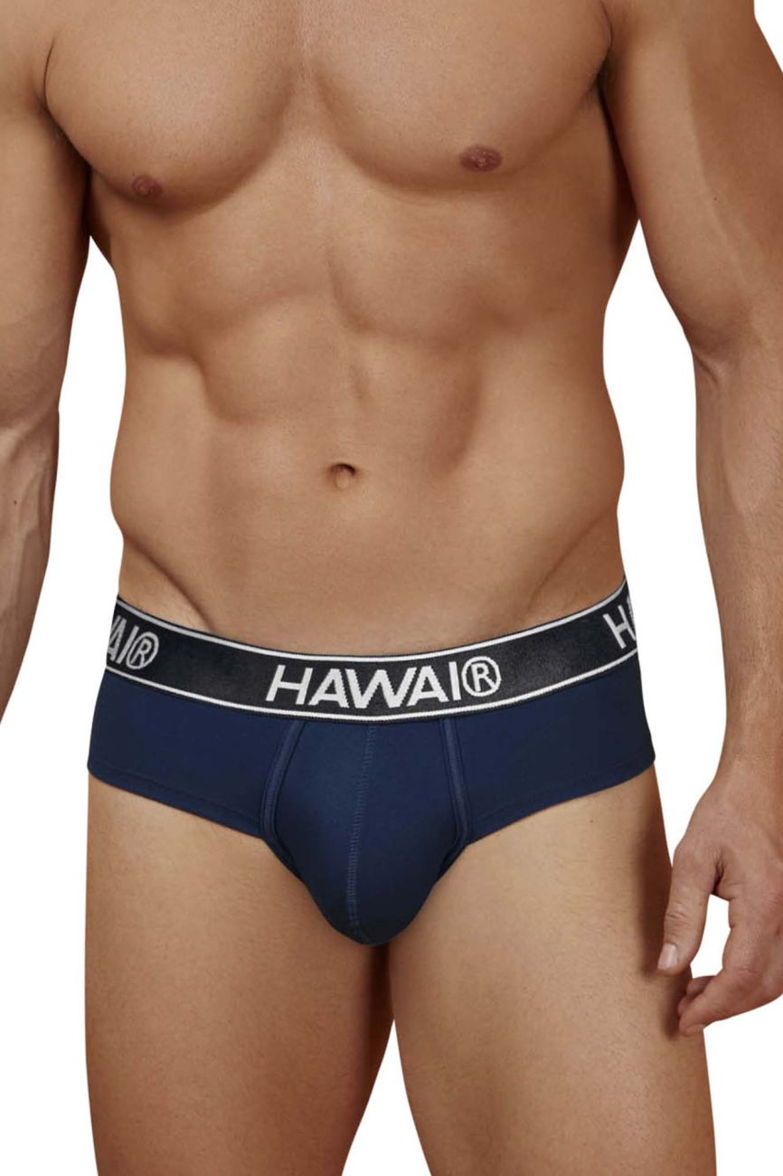 HAWAIR 41962 Cotton Blend Male Comfortable Briefs Dark Blue