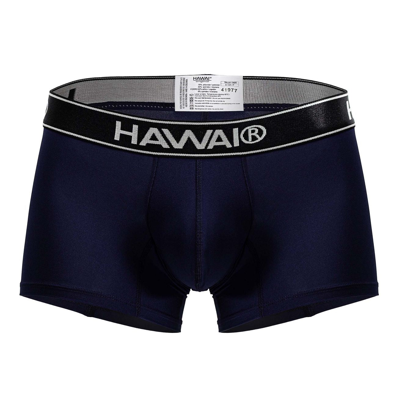 HAWAIR 41977 Microfiber Male Modern Fit Trunks Dark Blue