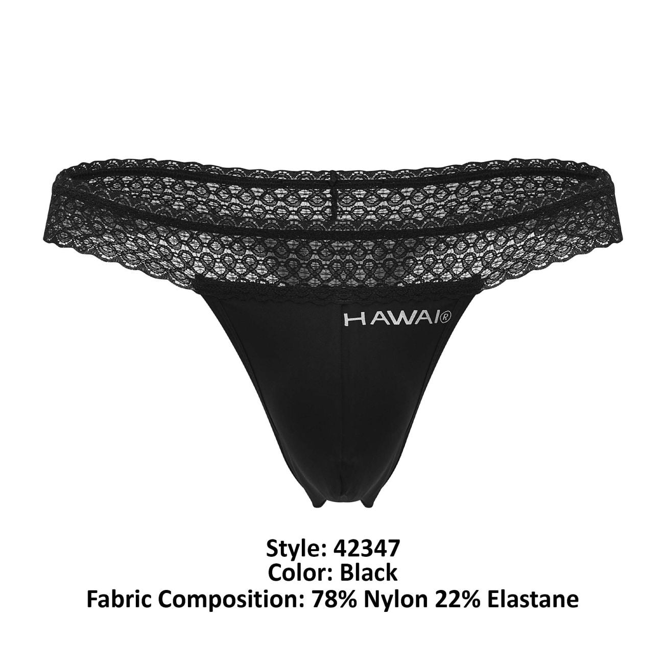 HAWAI 42347 Microfiber Thongs Black
