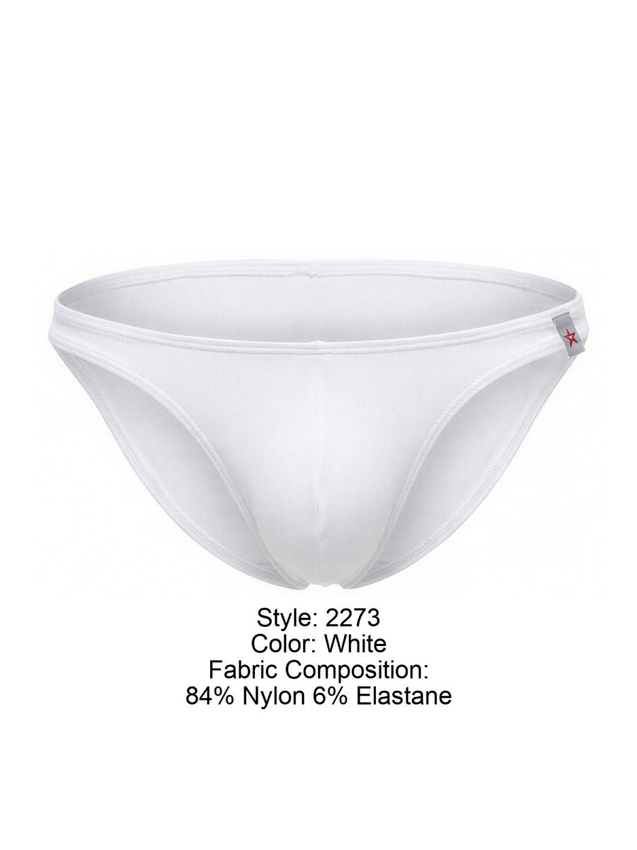JOR 2273 Travel Mens Classic Modern Fit Swim Bikini White Plus Sizes