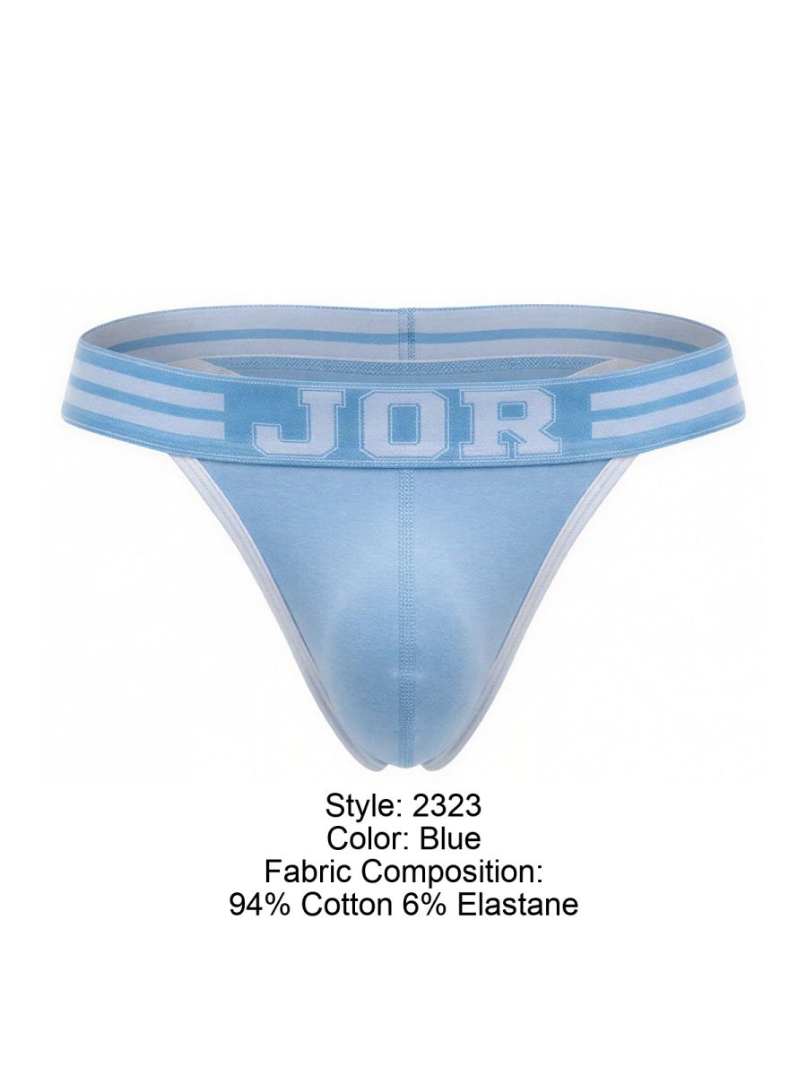 JOR 2323 College Mens Clean & Bold Thongs Blue Plus Sizes