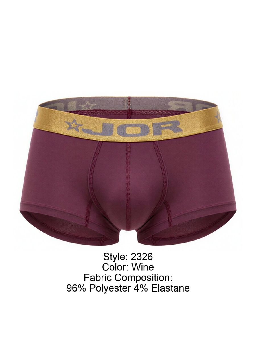 JOR 2326 Soho Mens Everyday Essentials Trunks Wine Plus Sizes