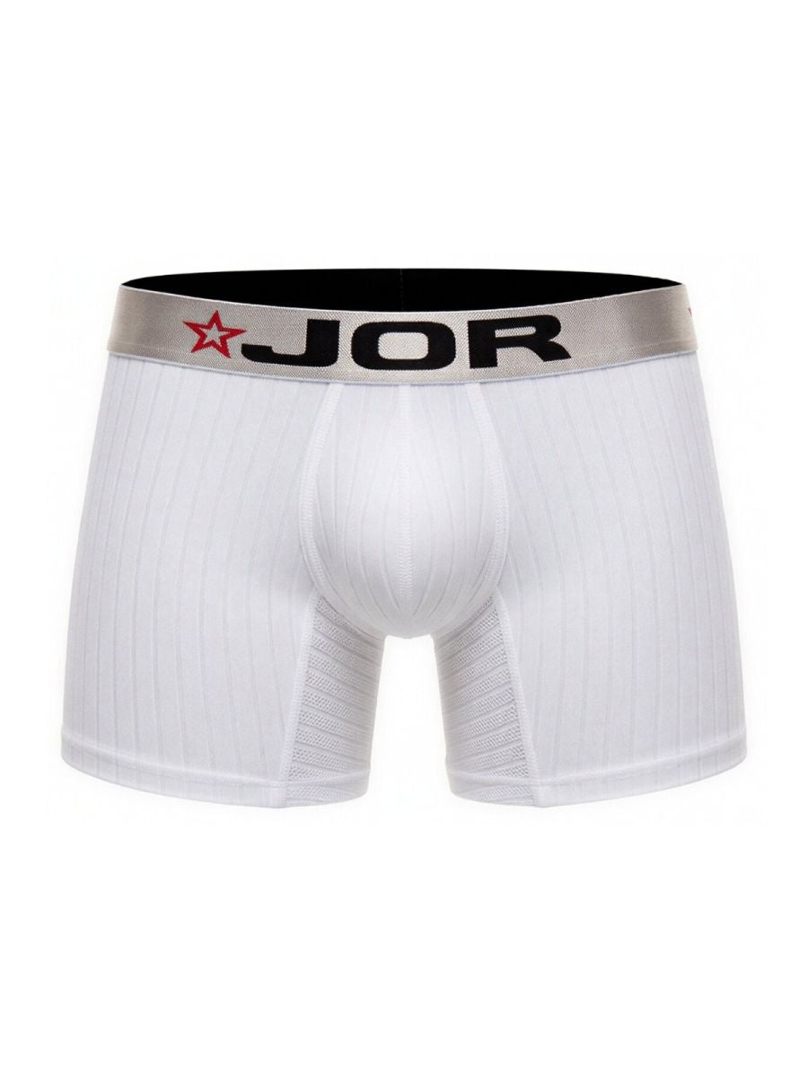 JOR 2329 Cronos Mens Everyday Comfortable Boxer Briefs White Plus Sizes