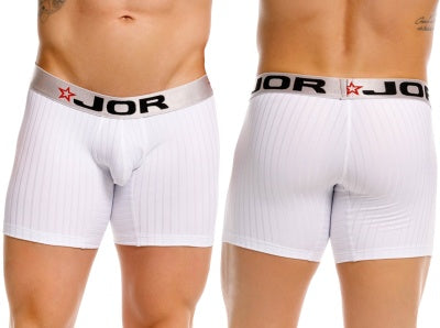 JOR 2329 Cronos Mens Everyday Comfortable Boxer Briefs White Plus Sizes