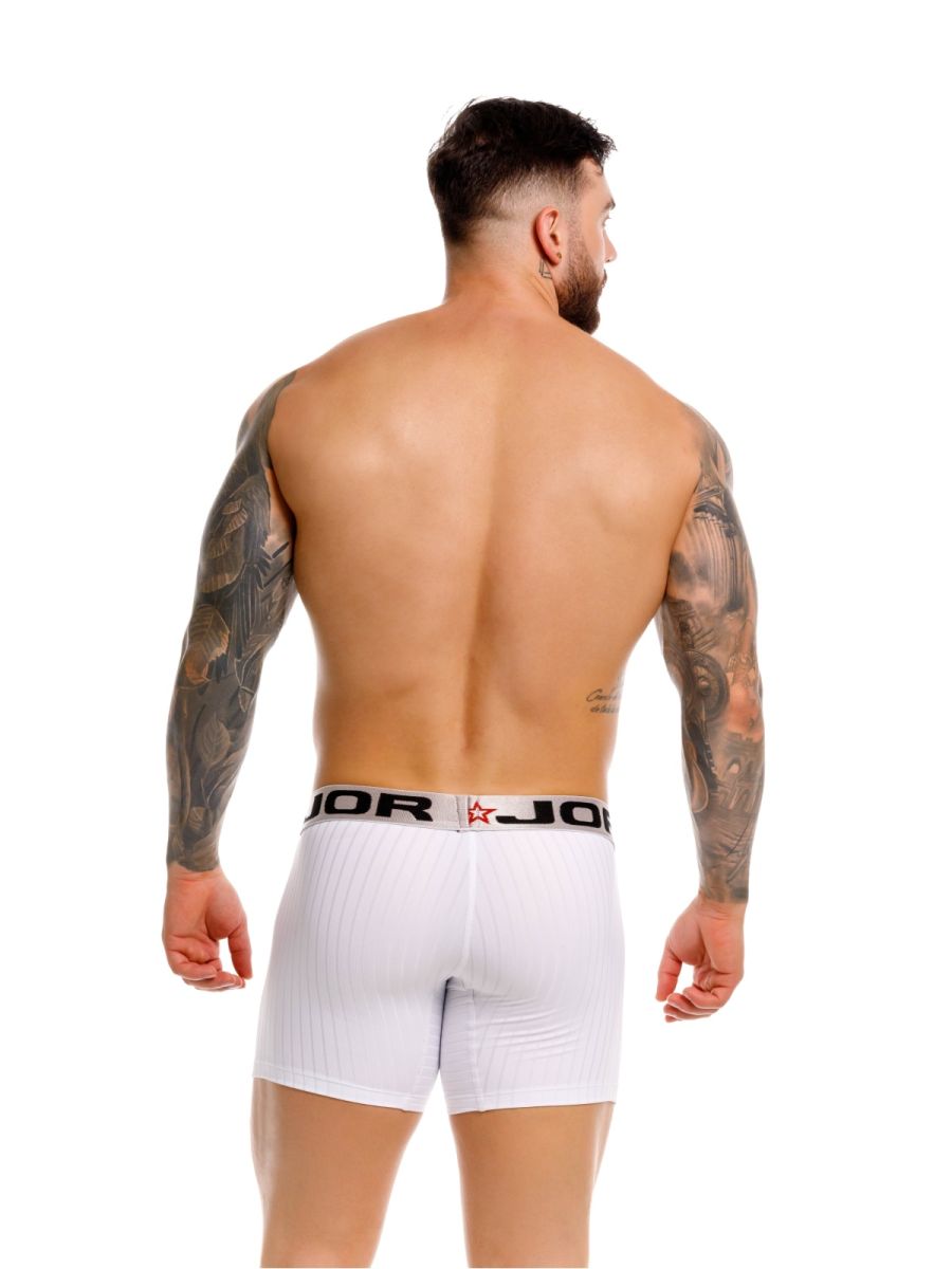 JOR 2329 Cronos Mens Everyday Comfortable Boxer Briefs White Plus Sizes