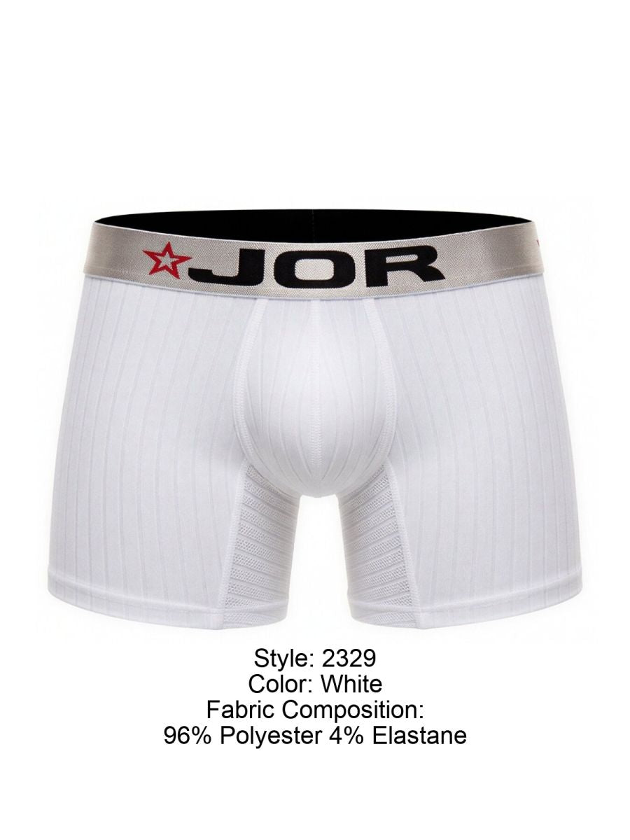 JOR 2329 Cronos Mens Everyday Comfortable Boxer Briefs White Plus Sizes
