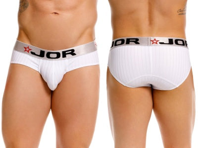 JOR 2331 Cronos Mens Sleek Body Hugging Briefs White Plus Sizes