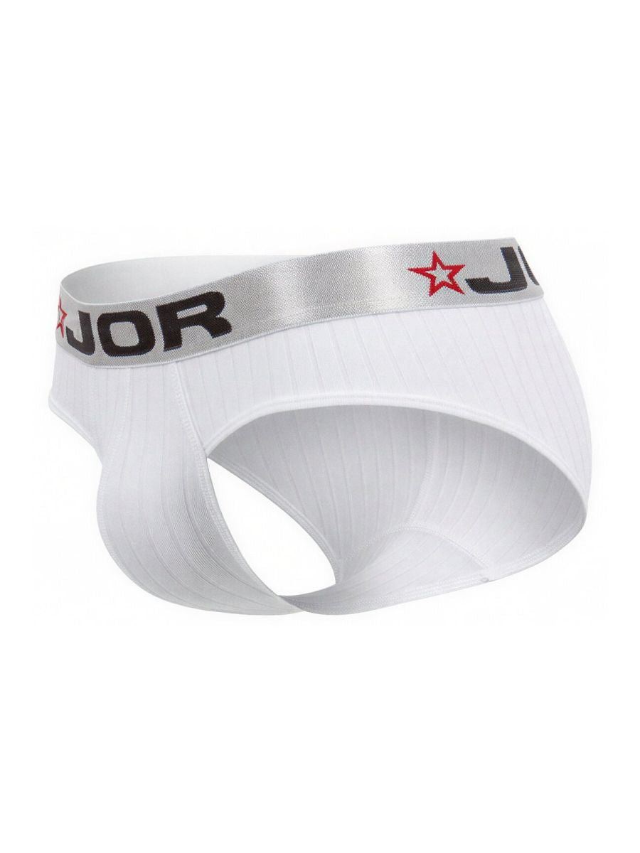 JOR 2331 Cronos Mens Sleek Body Hugging Briefs White Plus Sizes