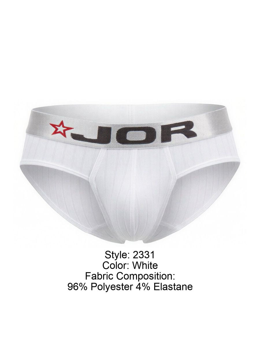 JOR 2331 Cronos Mens Sleek Body Hugging Briefs White Plus Sizes