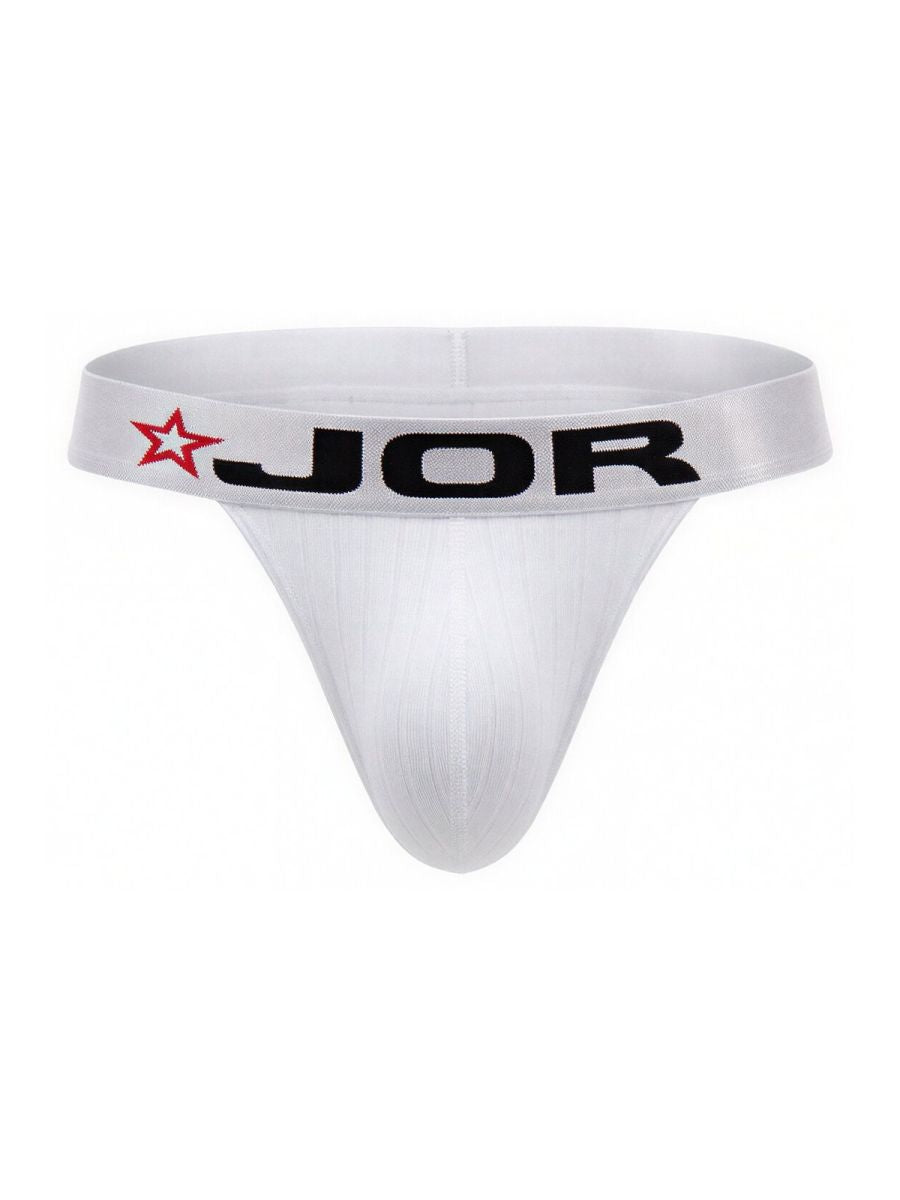 JOR 2333 Cronos Mens Sleek Modern Thongs White Plus Sizes