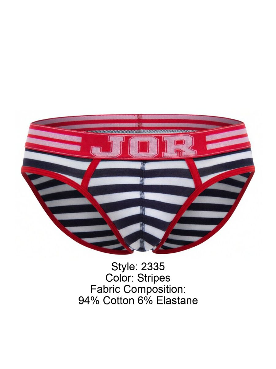 JOR 2335 Santorini Male Classic Nautical Briefs Stripes Plus Sizes
