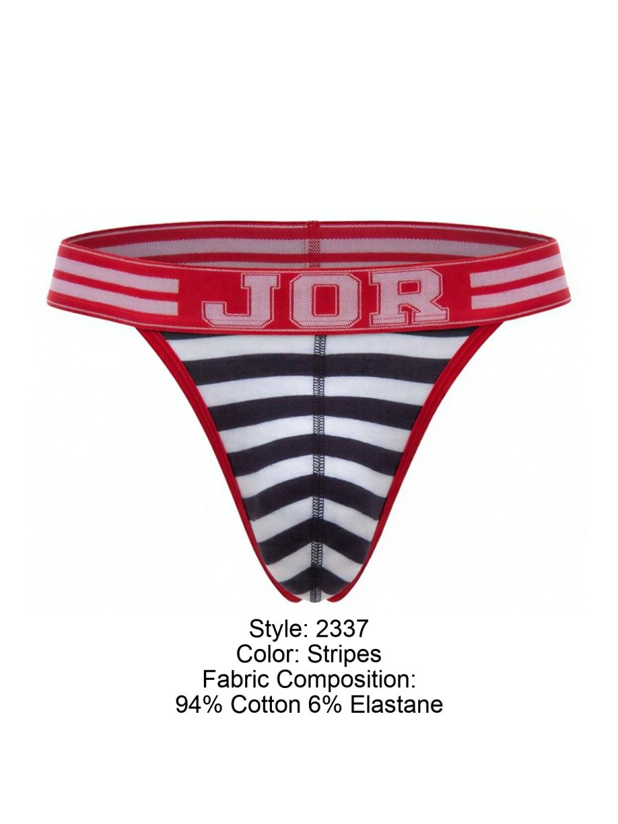 JOR 2337 Santorini Male Classic Nautical Thongs Stripes Plus Sizes