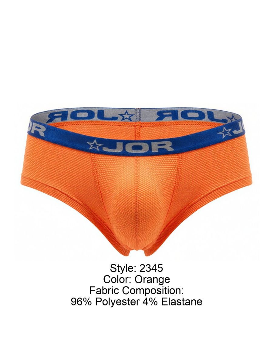 JOR 2345 Cannes Mens Ultra Light Trunks Boxer Briefs Orange Plus Sizes
