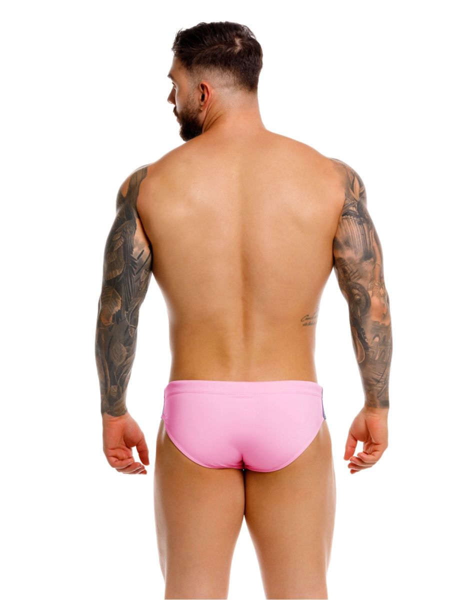 JOR 2384 Mens Neon Wind Swim Briefs with Support Pink Plus Sizes