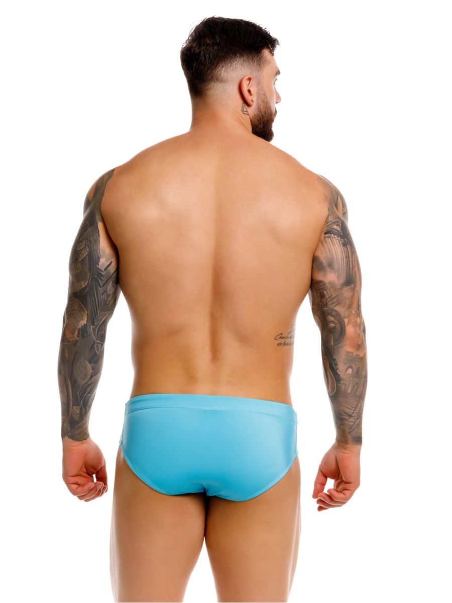 JOR 2387 Mens Pop of Colour Travel Swim Briefs Turquoise Plus Sizes