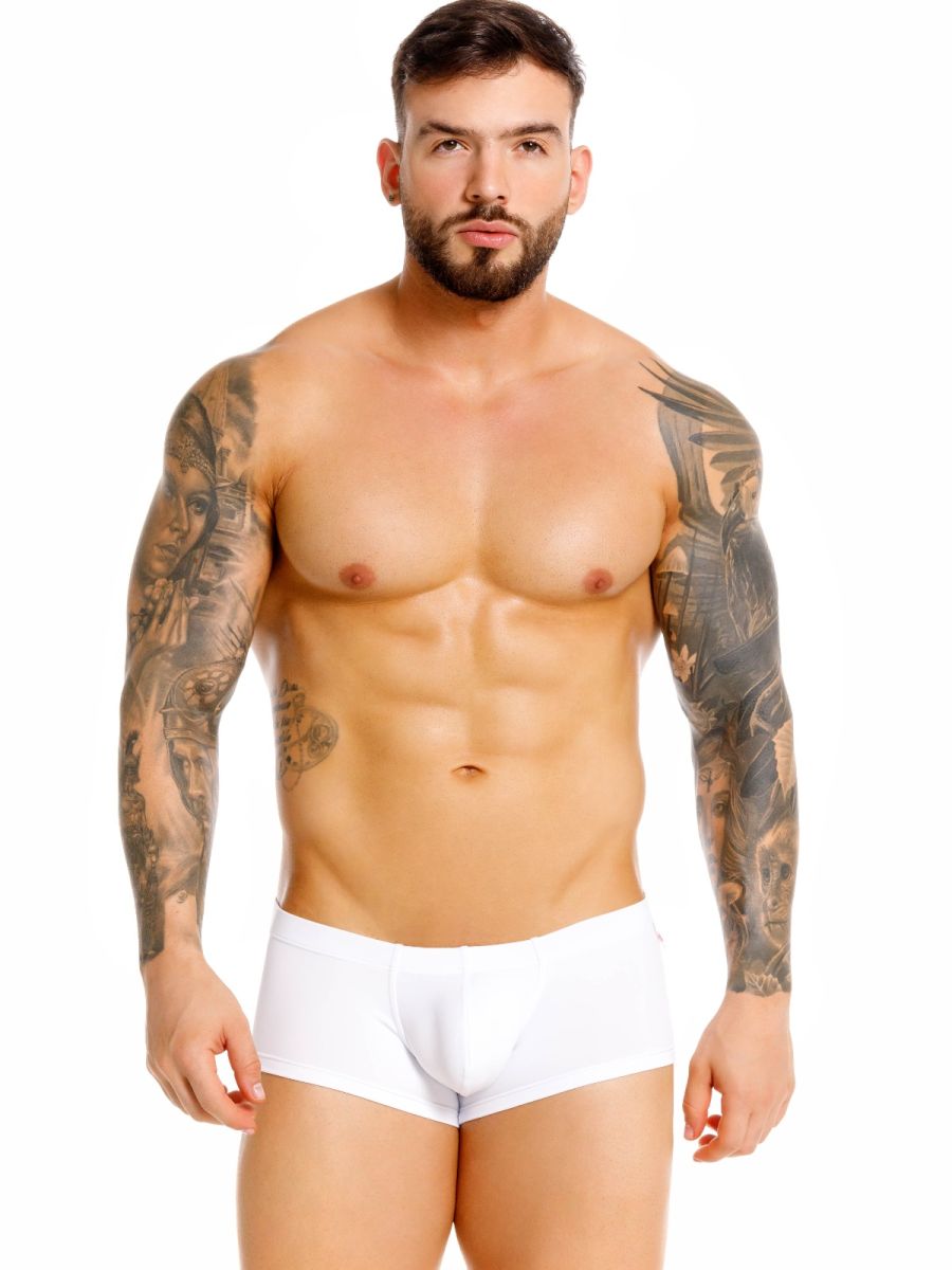 JOR 2449 Invisible Mens Sleek Low-rise Cut Trunks White Plus Sizes