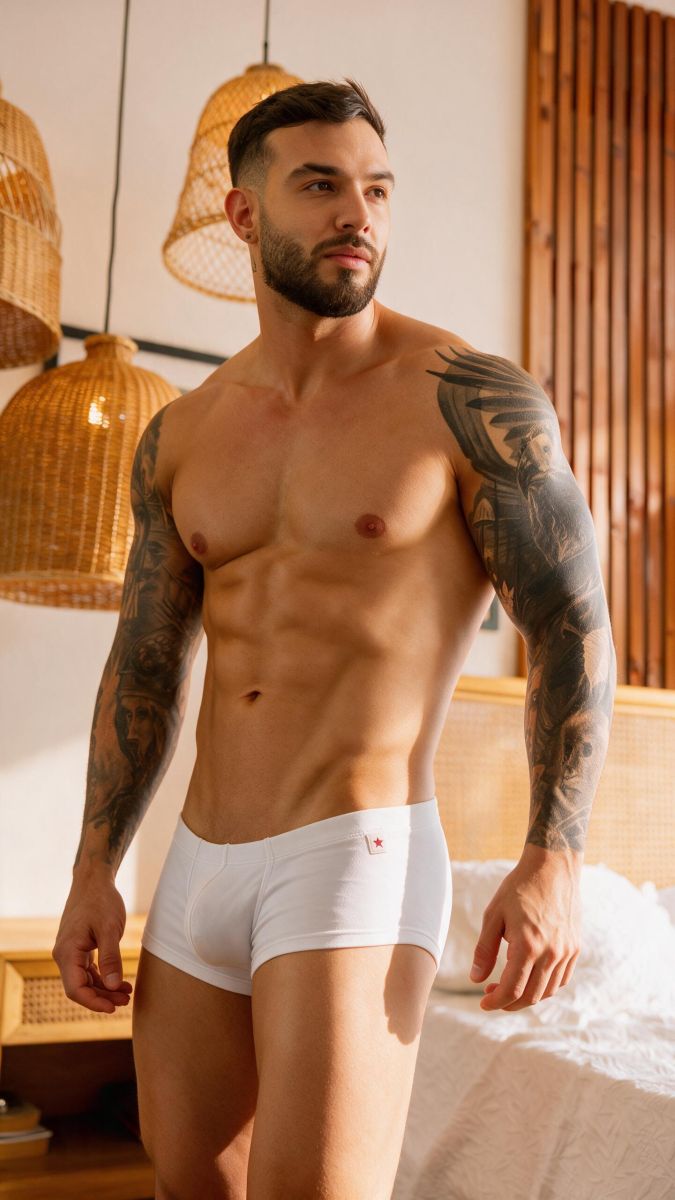 JOR 2449 Invisible Mens Sleek Low-rise Cut Trunks White Plus Sizes