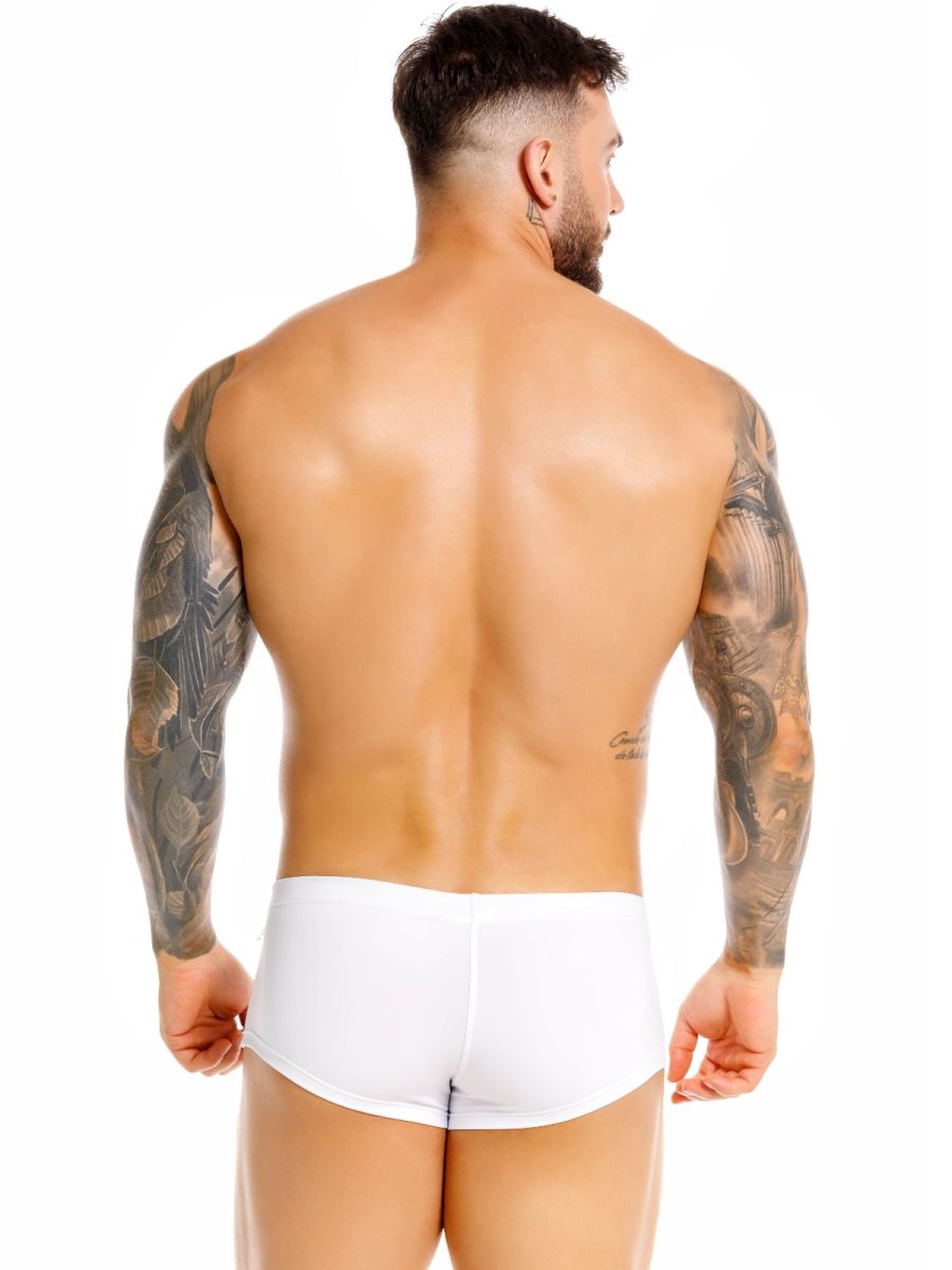 JOR 2449 Invisible Mens Sleek Low-rise Cut Trunks White Plus Sizes