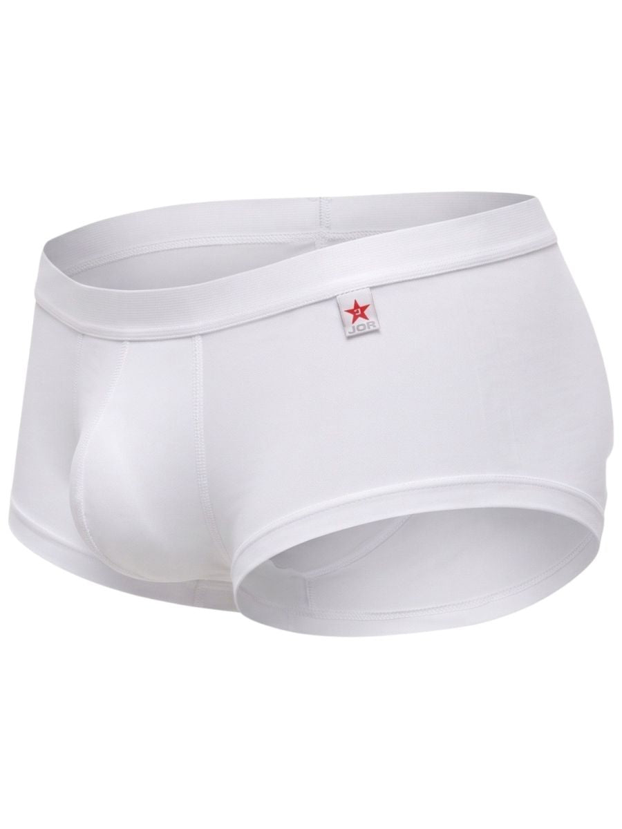 JOR 2449 Invisible Mens Sleek Low-rise Cut Trunks White Plus Sizes