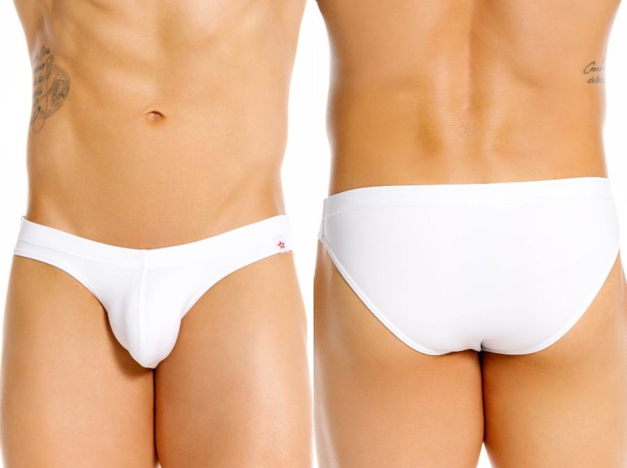 JOR 2450 Invisible Mens Sleek Low-rise Cut Briefs White Plus Sizes