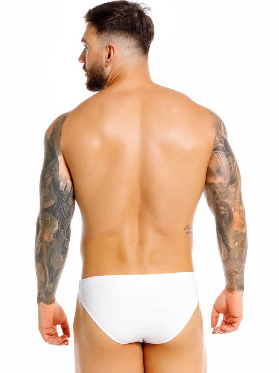 JOR 2450 Invisible Mens Sleek Low-rise Cut Briefs White Plus Sizes