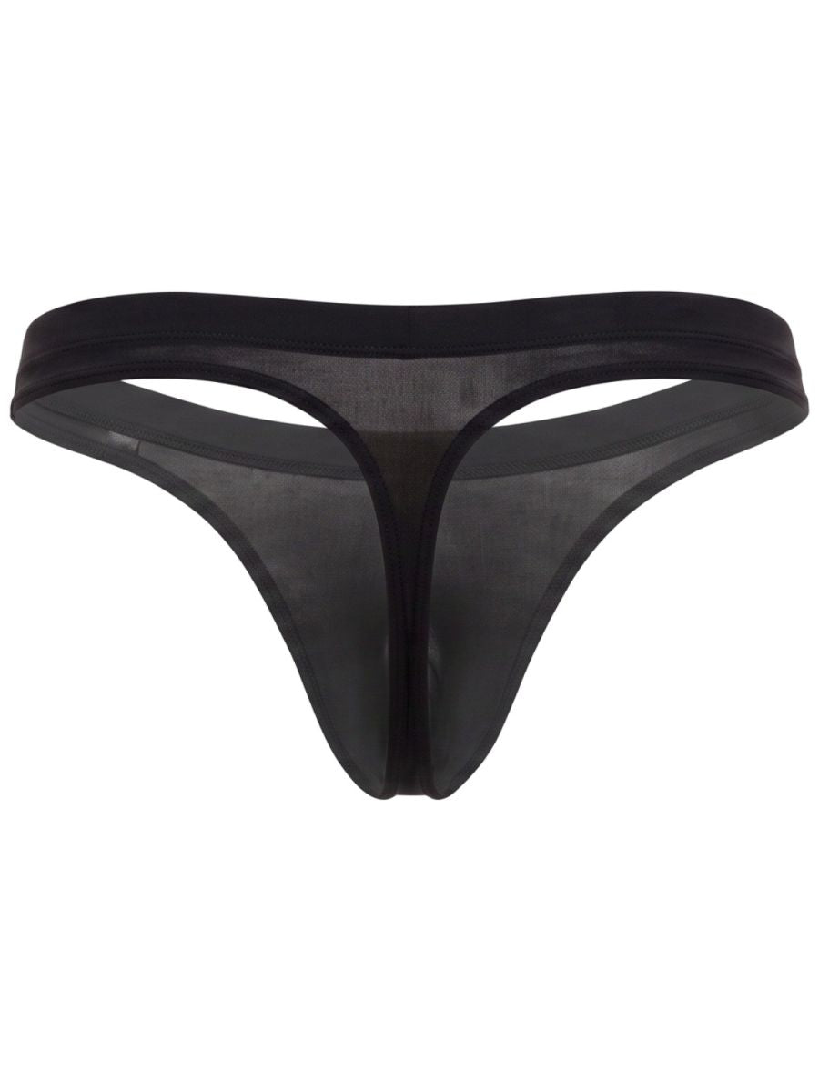 JOR 2451 Invisible Mens Sleek Low-rise Cut Thongs Black Plus Sizes