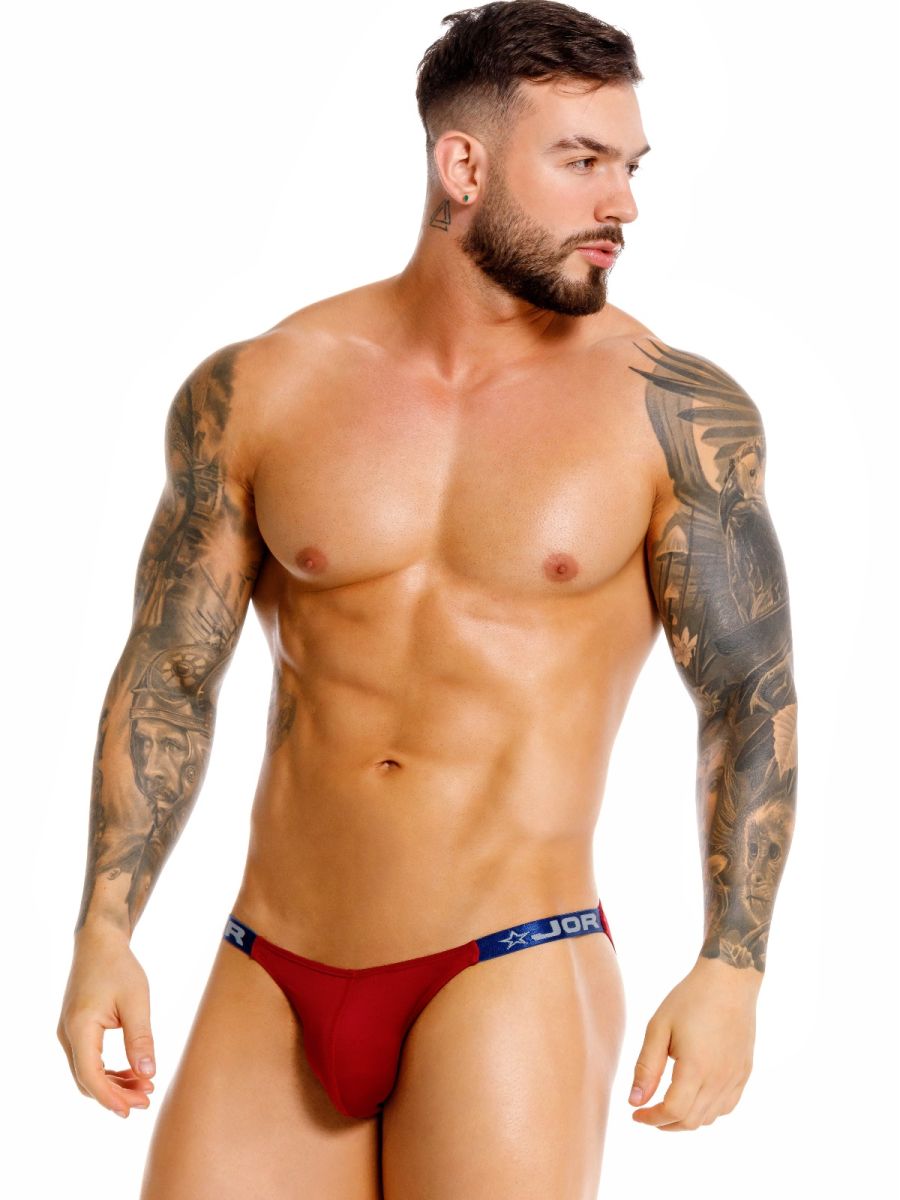 JOR 2457 Eros Mens Seductive Fit & Supportive Briefs Wine Plus Sizes