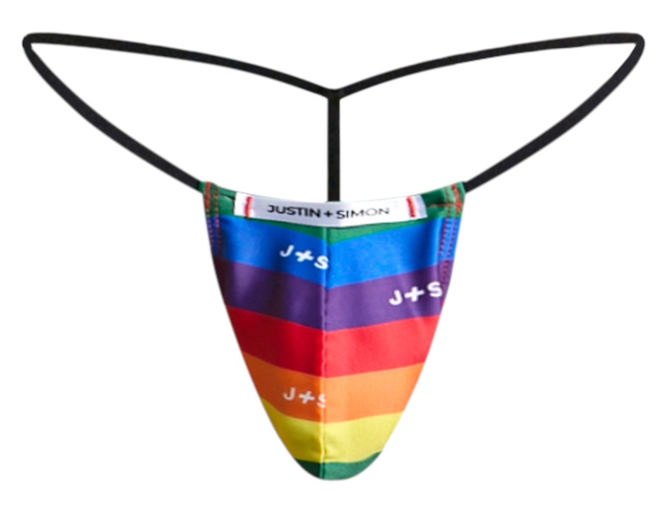 JUSTIN+SIMON XSJ02 Silky G-String Bulge Pride Flag