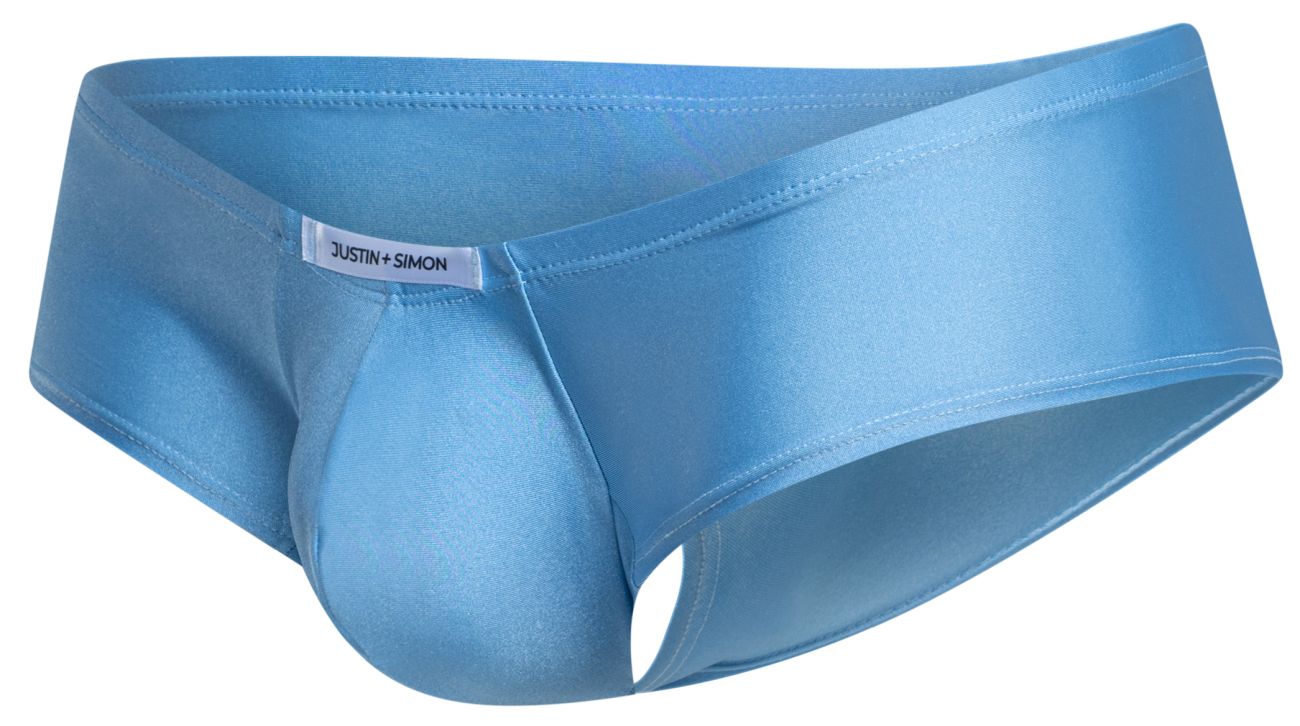 JUSTIN+SIMON XSJ13 Mens Cheeky Bulge Boxer Short Baby Blue Plus Sizes