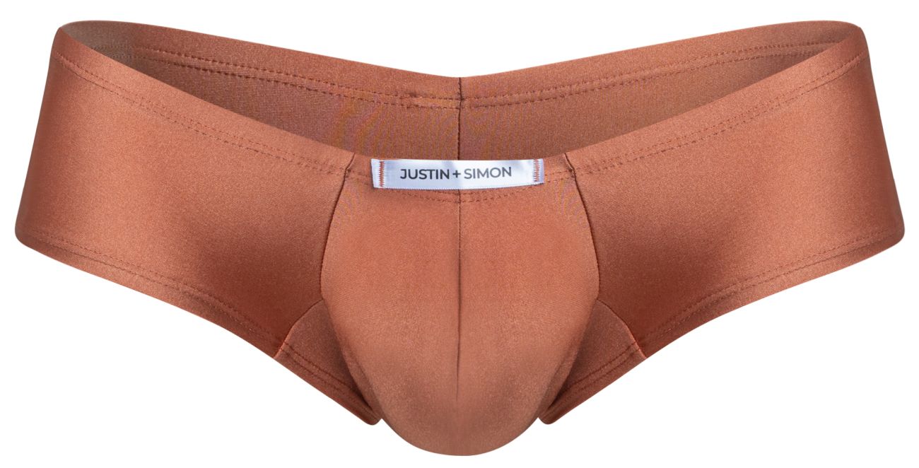 JUSTIN+SIMON XSJ13 Mens Cheeky Bulge Boxer Short Ochre Plus Sizes