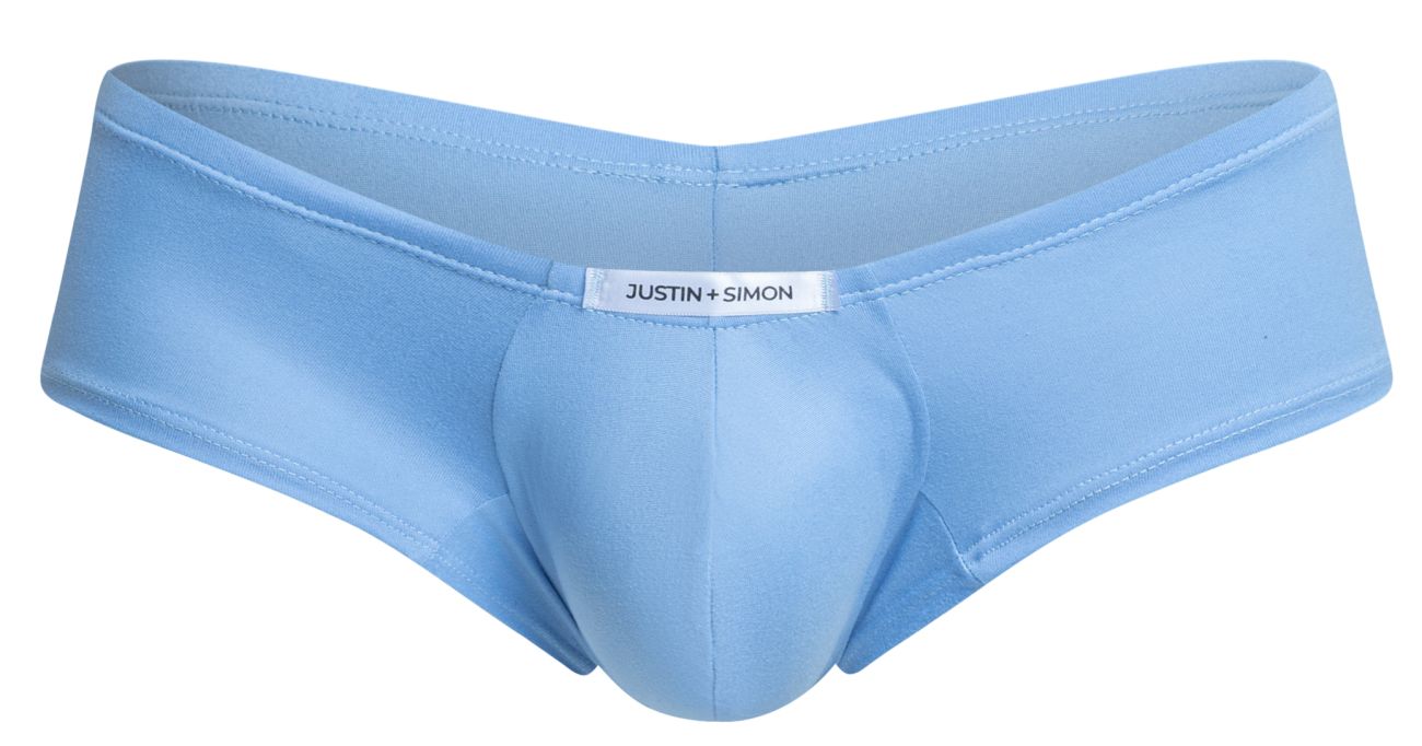 JUSTIN+SIMON XSJ13 Mens Cheeky Bulge Boxer Short Peach Blue Plus Sizes