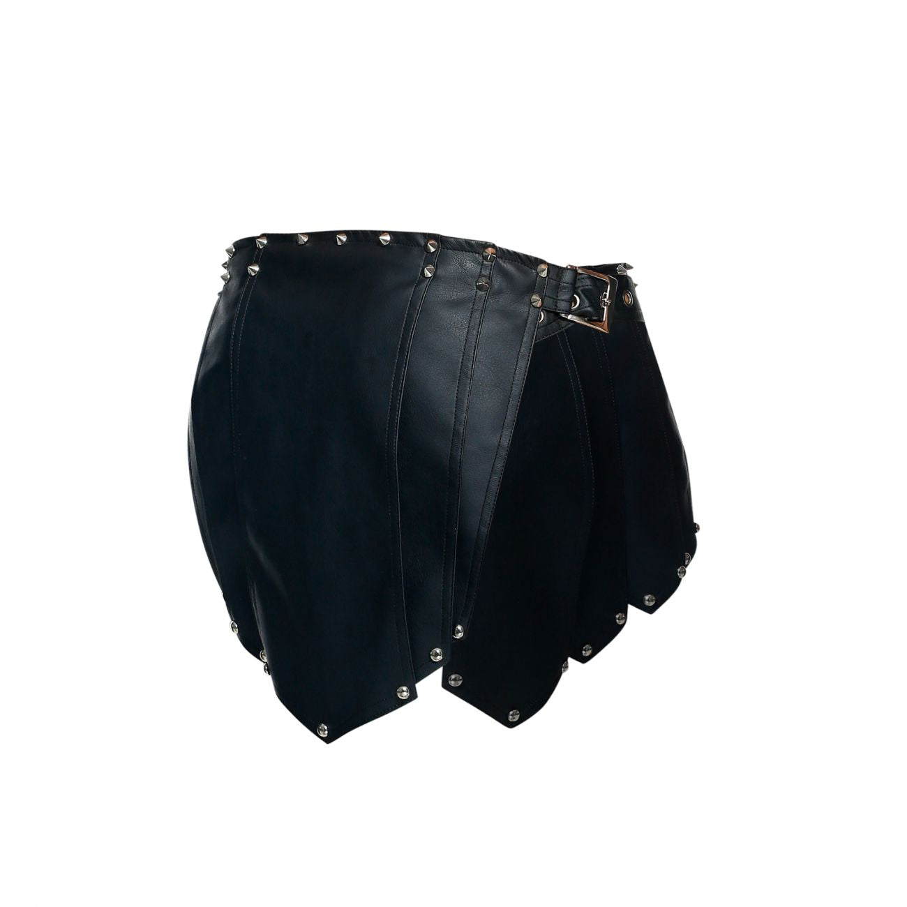MaleBasics DMBL10 DNGEON Leather Look Roman Skirt Black