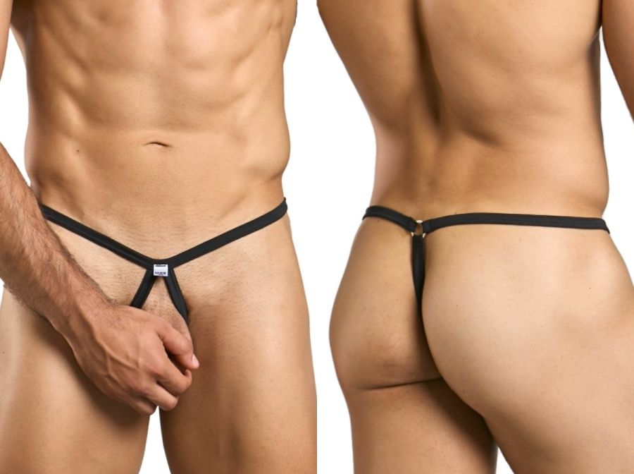 MaleBasics MBL24 Mens Extreme Tear Drop Thongs Black