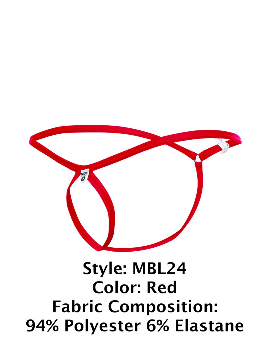 MaleBasics MBL24 Mens Extreme Tear Drop Thongs Red