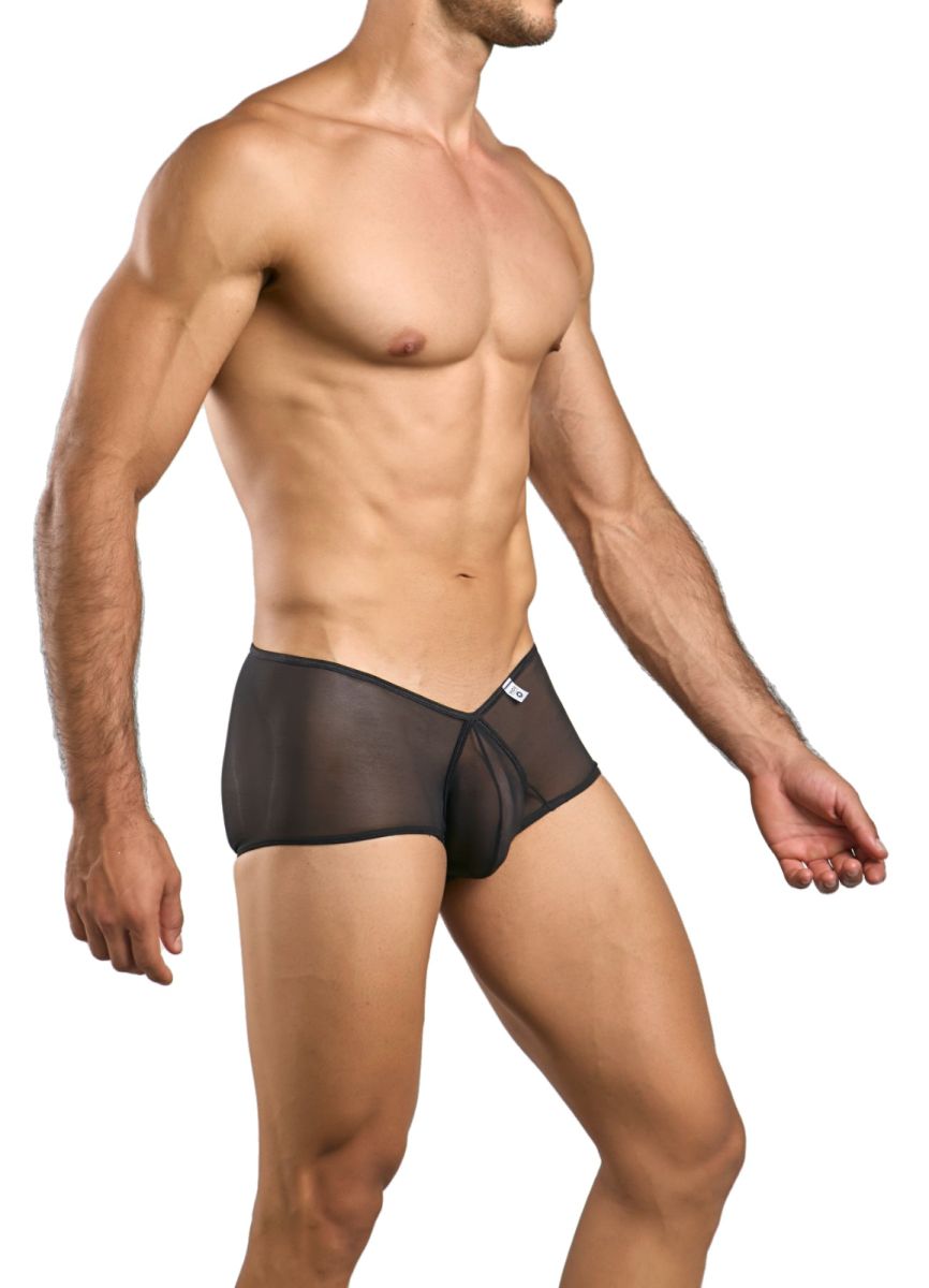 MaleBasics MBL83 Loop Mens Sexy & Cheeky Trunks Black Mesh