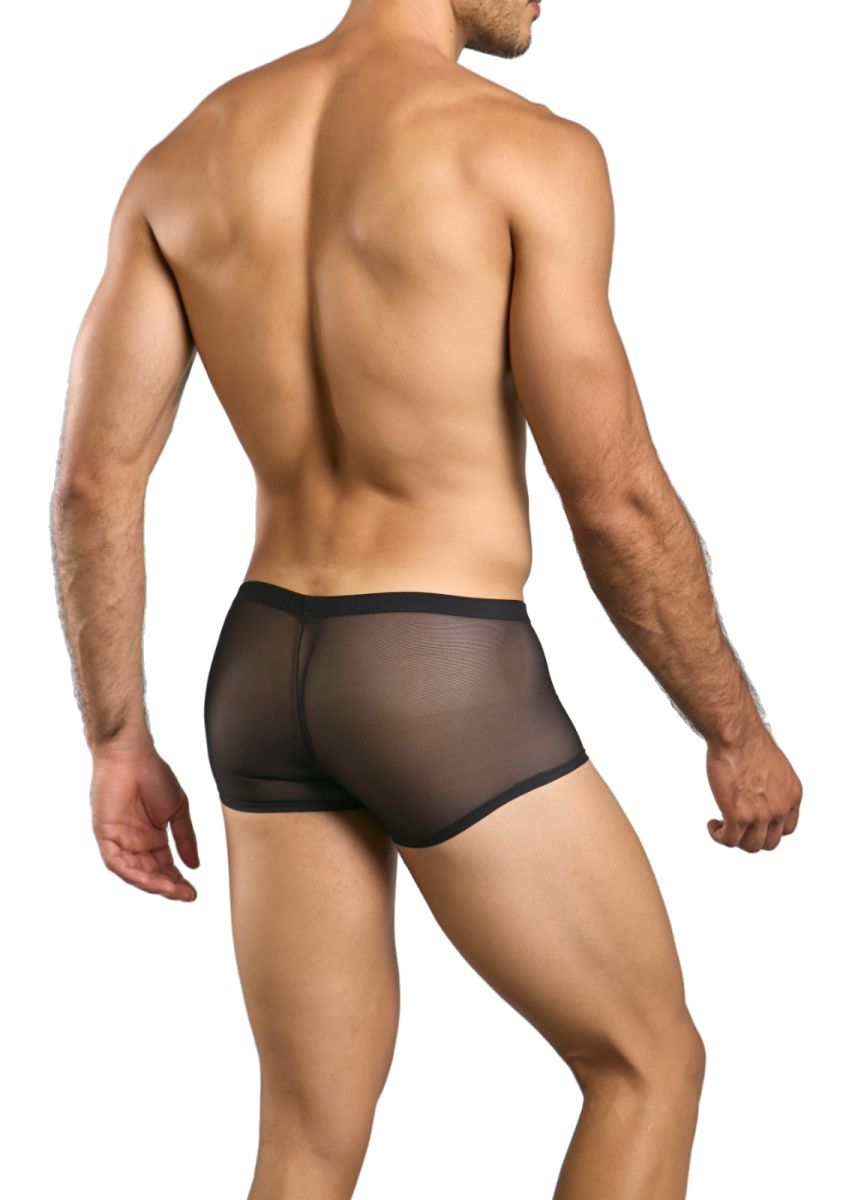 MaleBasics MBL84 Mens Classic Pouch Trunks Black Mesh