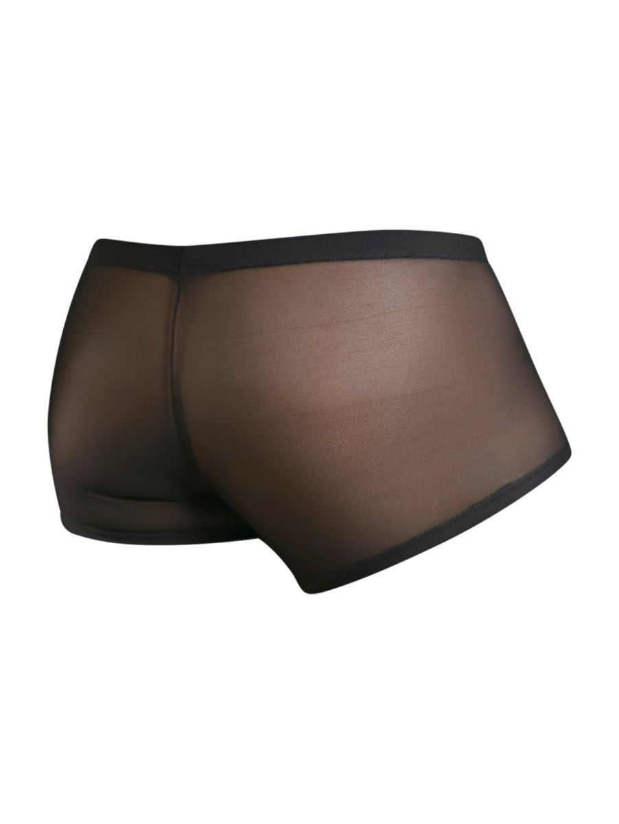 MaleBasics MBL84 Mens Classic Pouch Trunks Black Mesh