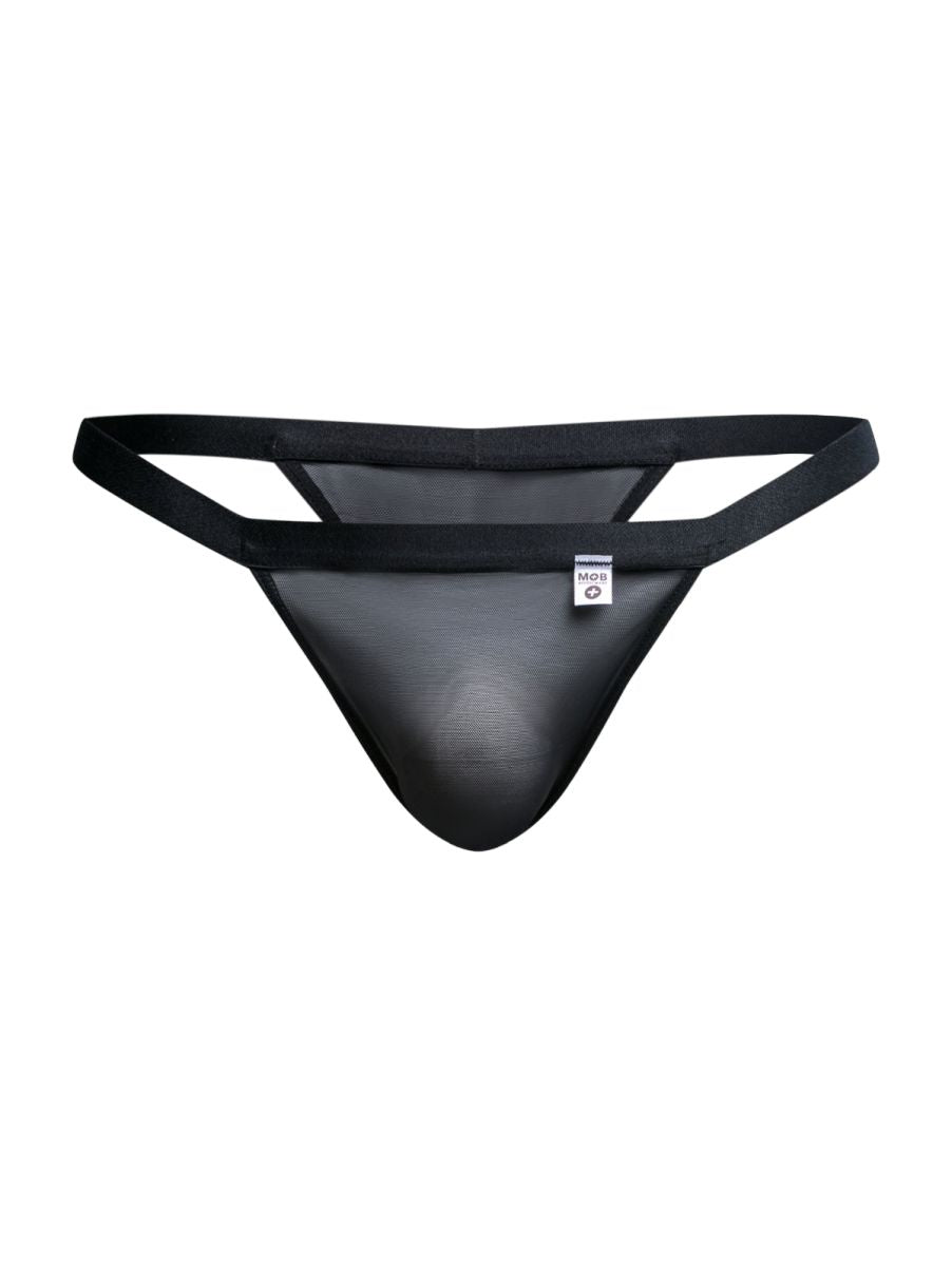 MaleBasics MBL85 Y Mens Sexy Thongs Black Mesh