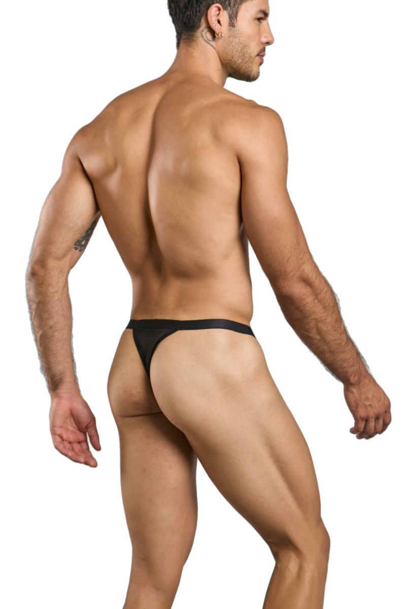 MaleBasics MBL85 Y Mens Sexy Thongs Black Mesh
