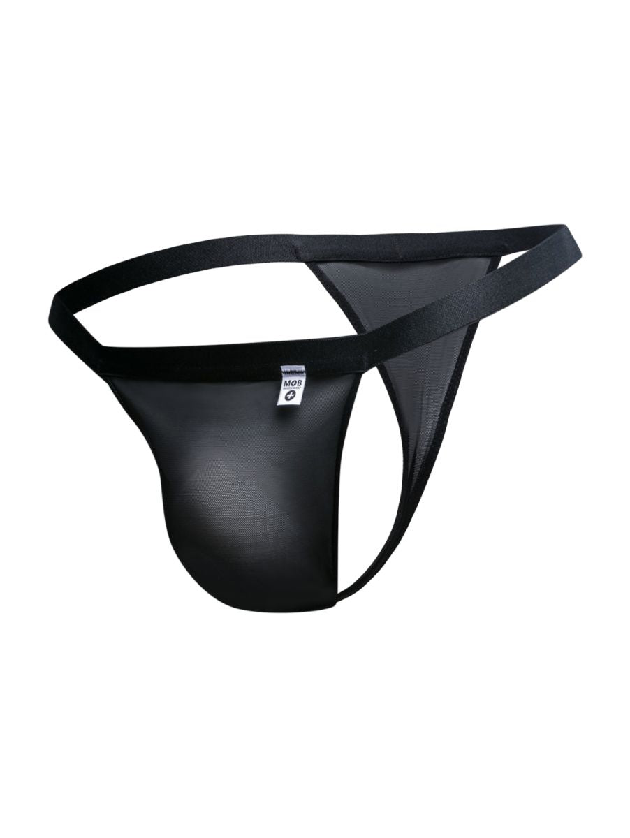 MaleBasics MBL85 Y Mens Sexy Thongs Black Mesh